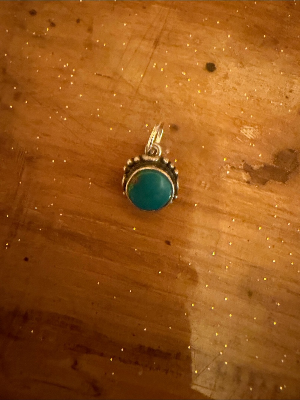 Turquoise sterling  Silver Pendant or charm